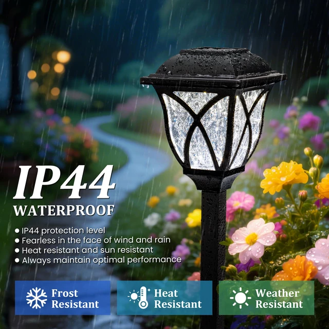 Alt view image 3 of 7 - 8 Pack Solar Lights Outdoor Waterproof, LED Solar Garden Lights Outdoor Decorations, Garden Decor for Yard, Patio, Landscape, Planter, Walkway (Cold White)