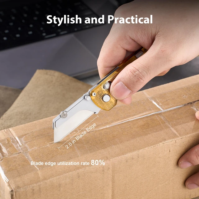 Alt view image 6 of 7 - U1 Pro Multitool Folding Utility Knife with Folding Screwdriver Quick Change Blade EDC Utility Knife with Secure Rail Lock & Pocket Clip for Men & Women (PEI)
