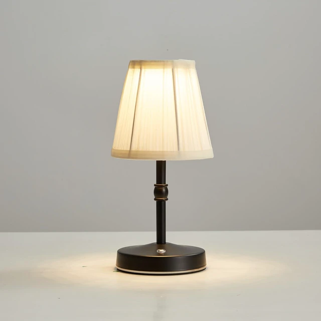 Main image of 5W LED Cordless Mini Lamp,3000 mah Battery Operated Lamps,3 Color Temperature Dimmable Table Light,Small Rechargeable Lamp,Kitchen Lamps countertop,Restaurant (Black)