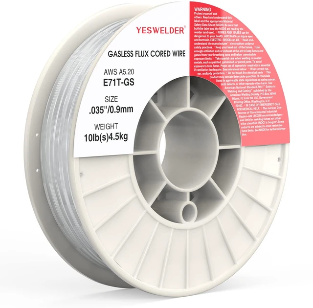Main image of Gasless Flux Core MIG Wire, E71T-GS Mild Carbon Steel 0.035 in, strong ABS spool, smooth feeding, easy handling, organized storage
