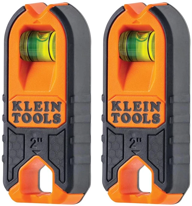 Main image of MSF1002 Magnetic Stud Finder and Level, Compact, Wood and Metal Detector with Bubble Vial for Accurate Markings, Felt Pad Backing, 2-Pack