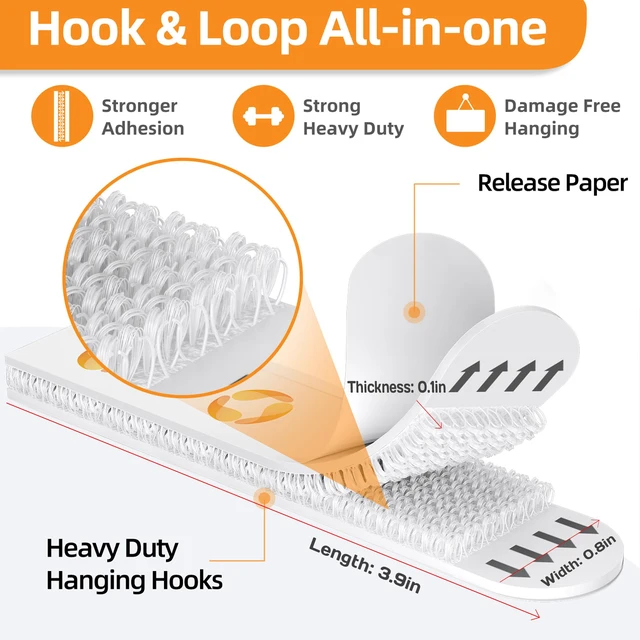 Alt view image 2 of 6 - Damage Free Picture Hanging Strips, 40 Pairs, XL, White