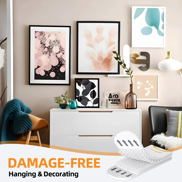 Alt view image 5 of 6 - Damage Free Picture Hanging Strips, 40 Pairs, XL, White