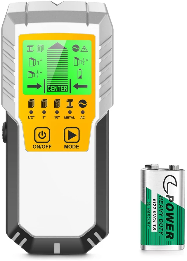 Main image of Stud Finder Wall Scanner Detector - 5 in 1 Electronic Wall Wood Metal Stud Locator Edge Center Sensor Beam for Live AC Wire Pipe Metal Lumber Joist Drywall Framing Detection
