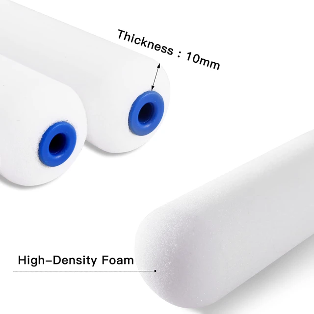 Alt view image 7 of 7 - Mini Foam Paint Roller, 30 Pack, 4 Inch Small Paint Roller High Density Mini Foam Rollers for Painting Walls, Trim, Cabinets, Doors, Professional or DIY Use and Home Improvement
