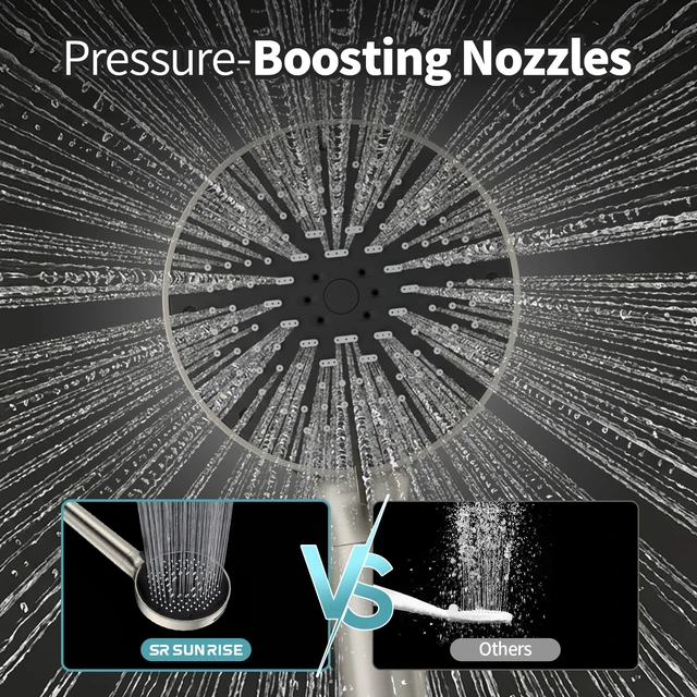 Alt view image 3 of 7 - High Pressure Filtered Handheld Shower Head 9 Spray1 filter Removes Chlorine and Hard Water Impurities, Power Wash Mode, Anti-Clog Soft Silicone Nozzles,Adjustable Bracket