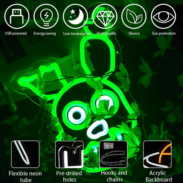 Alt view image 3 of 6 - Fnaf springtrap Neon Signs for Wall DecorFive Nights LED Neon Lights for GameroomBirthdayChristmas Gifts for kids