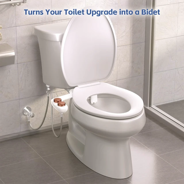 Alt view image 6 of 7 - Bidet Attachment for Toilet Seat Water Pressure - Non Electric Bidets Self Cleaning Sprayer - Dual Nozzle Bidet Attachments Toilets Spray - Adjustable Bidets Wash Butt Cleaner for Bathroom Gifts