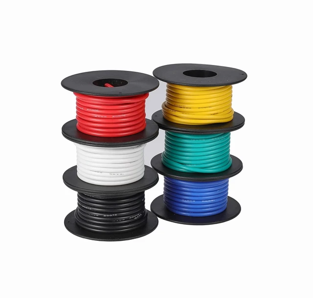 Alt view image 4 of 7 - 16awg Flexible Silicone Wire, 16 Gauge, 6 Colors 15ft Each Tinned Copper, Silicone Rubber Insulated, OD: 3 mm, 600V Stranded, Automotive Wiring