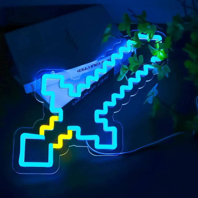 Alt view image 2 of 6 - Sword Neon Signs for Wall DecorLED Neon Lights for GameroomMan CaveBirthdayChristmas Gifts for kids