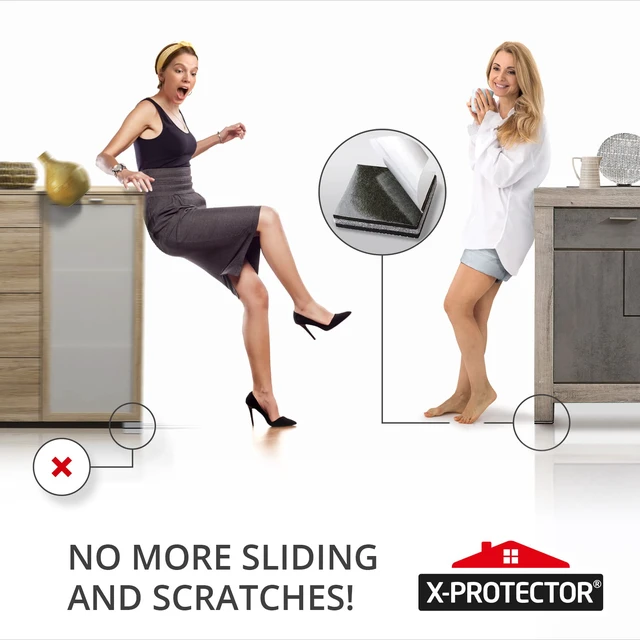 Alt view image 6 of 6 - Non Slip Furniture Pads 4 PCS Premium Furniture Grippers 6"! Best Self Adhesive Rubber Feet Furniture Feet Ideal Non Skid Furniture Pad Floor Protectors Keep Furniture in Place!