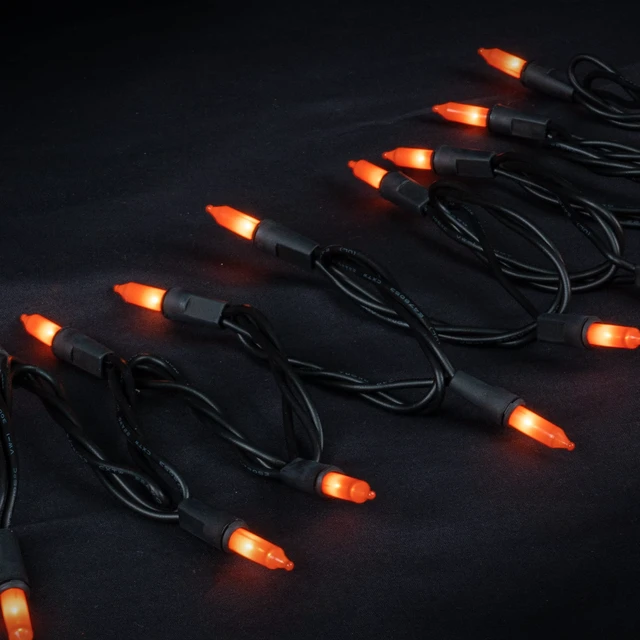 Alt view image 7 of 7 - Orange Halloween Lights, 40FT 200 Count Mini String Lights, Waterproof Halloween Decorations for Outdoor Indoor Patio Home Party Garden Yard Decor