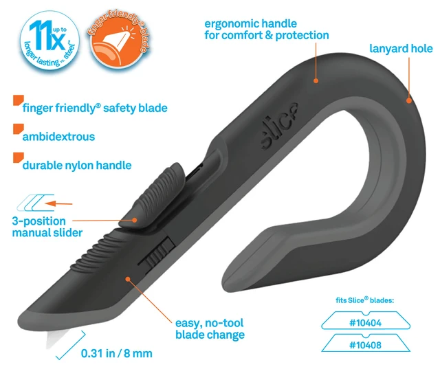 Alt view image 2 of 4 - Box Cutter, Heavy Duty Utility Knife, Safe Ceramic Blade Lasting 11x Longer than Metal, Stone, 1 Pack