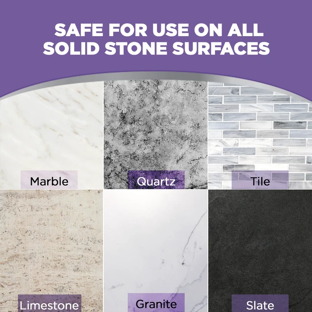Alt view image 4 of 7 - Granite & Stone Sealer Spray - Protects Kitchen Countertops, Sinks, Showers, Vanities & Floors From Stains - For Granite, Quartz, Marble, Tile, Limestone, Slate - Water Based, 24 oz