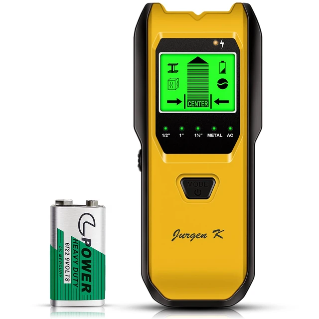 Main image of Stud Finder Wall Scanner, 5 in 1 Multifunction Stud Locator with Upgraded Smart Sensor, HD LCD Display and Audio Alarm for The Center & Edge of Metal, Studs, AC Wire, and Pipe Detection (Butter)