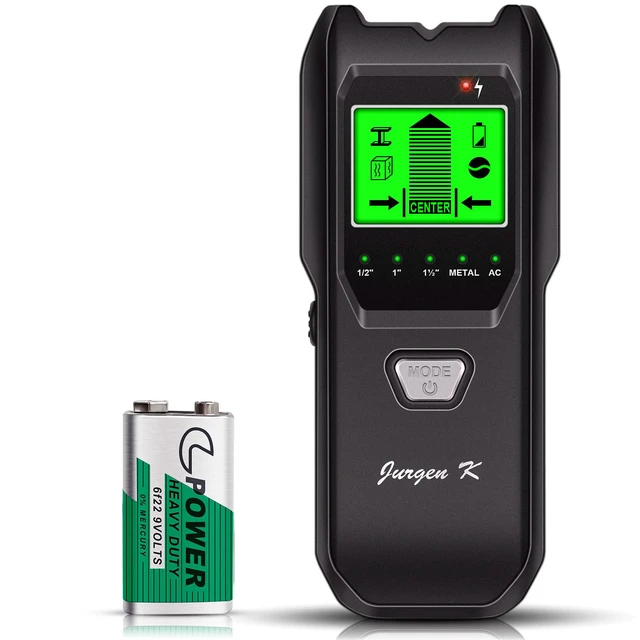 Main image of Stud Finder Wall Scanner, 5 in 1 Multifunction Stud Locator with Upgraded Smart Sensor, HD LCD Display and Audio Alarm for The Center & Edge of Metal, Studs, AC Wire, and Pipe Detection (Charcoal)