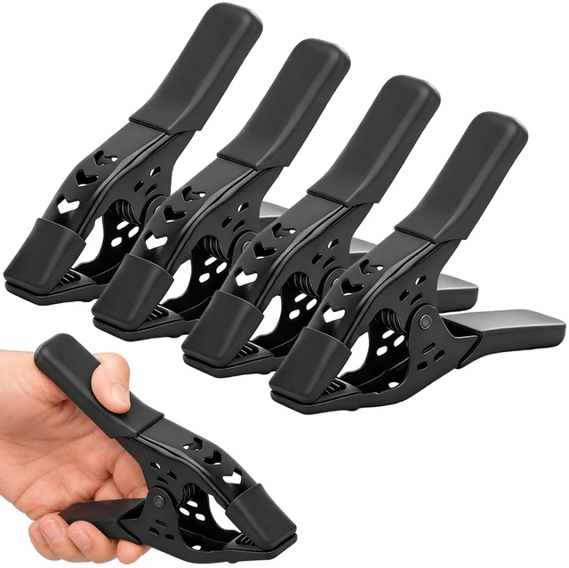 Main image of 4-Piece 8-inch Spring Clamps, Heavy Duty Metal Woodworking Clips Spring Clips, 3.4 inch Jaw Opening, Photography Backdrops & DIY Projects
