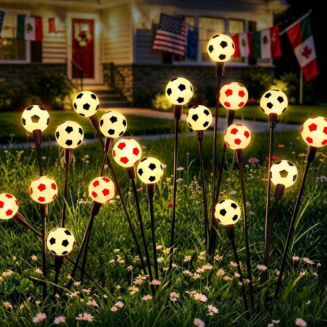 Main image of 2026 Solar Soccer Lights, 8 Packs 48LED, Solar Lights Outdoor Waterproof, World Cup Decorations, Garden Decor, Patio Decor, Unique Decor for Soccer Game