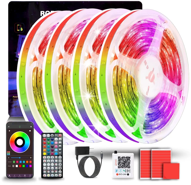 Main image of 400FT RGB Led Lights for Bedroom with Remote & App Control, 4*100FT Music Sync Led Light Strip Color Changing Led Strip Lights, Dimmable DIY Led Lights for Room Decor Ambient Lighting