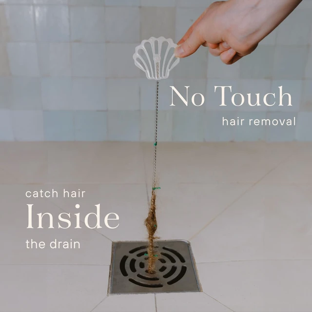 Alt view image 2 of 7 - Shower Drain Hair Catcher Disposable Bathroom Hair Trap, Easy to Install in Shower Drain Cover, Helps Prevent Clogs As Seen on Shark Tank - Bathroom Accessories - Shell (4-Pack)