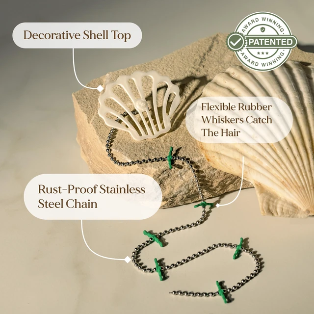 Alt view image 7 of 7 - Shower Drain Hair Catcher Disposable Bathroom Hair Trap, Easy to Install in Shower Drain Cover, Helps Prevent Clogs As Seen on Shark Tank - Bathroom Accessories - Shell (4-Pack)