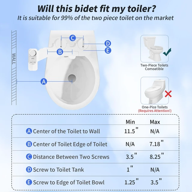 Alt view image 5 of 7 - Non-Electric Bidet Attachment for Toilet Self-Cleaning Dual Nozzle (Frontal & Rear Wash), Adjustable Water Pressure, Fits Most Toilets, Easy Installation (Classic White)
