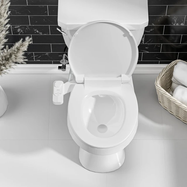 Alt view image 7 of 7 - Non-Electric Bidet Attachment for Toilet Self-Cleaning Dual Nozzle (Frontal & Rear Wash), Adjustable Water Pressure, Fits Most Toilets, Easy Installation (Classic White)