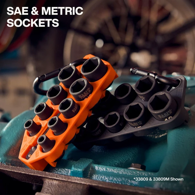 Alt view image 7 of 7 - 33808 Grab-And-Go Impact Socket Set, SAE, 7-Piece Set with Sleeve, Carabiner, and 3/8-Inch Drive, Color-Coded 1/4, 5/16, 3/8, 7/16, 1/2, and 9/16-Inch Sockets