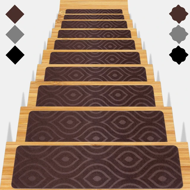 Main image of Stair Treads for Wooden Steps 15pcs 8x30in Non-Slip Stairs Carpet Runner Indoor Stair Mats for Kids Elders and Pets