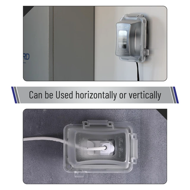 Alt view image 7 of 7 - Weatherproof Electrical Outlet Cover, 3 pc 1-Gang Outdoor Plug Cover for Protection Against Rain Dust & Outdoor Use