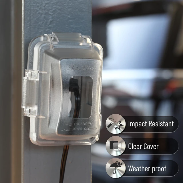 Alt view image 6 of 7 - Weatherproof Electrical Outlet Cover, 3 pc 1-Gang Outdoor Plug Cover for Protection Against Rain Dust & Outdoor Use