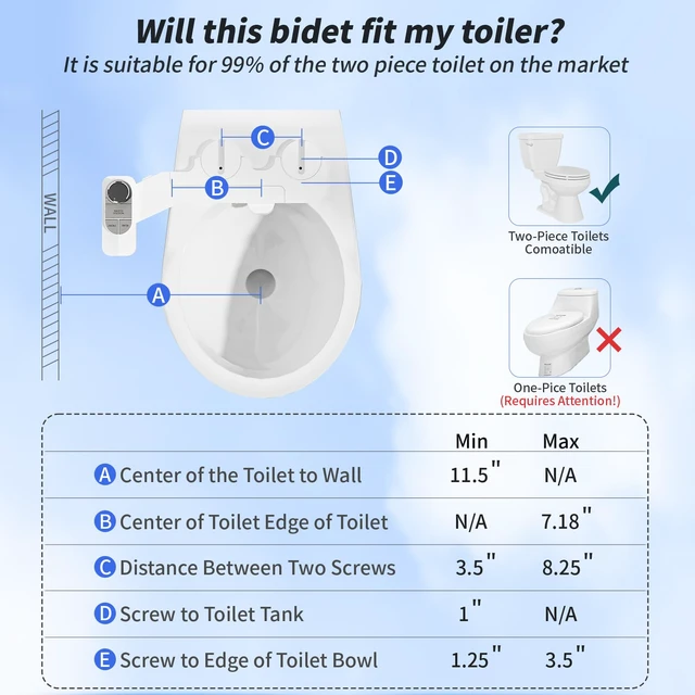 Alt view image 6 of 7 - Non-Electric Bidet Attachment for Toilet Self-Cleaning Dual Nozzle (Frontal & Rear Wash), Adjustable Water Pressure, Fits Most Toilets, Easy Installation (Pebble Gray)