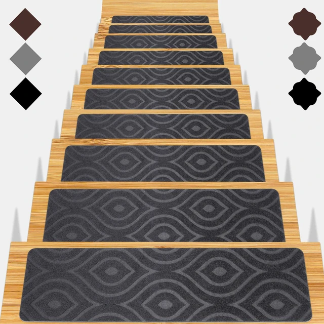 Main image of Stair Treads for Wooden Steps 15pcs 8x30in Non-Slip Stairs Carpet Runner Indoor Stair Mats for Kids Elders and Pets