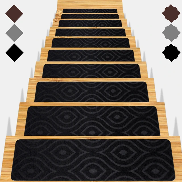 Main image of Stair Treads for Wooden Steps 15pcs 8x30in Non-Slip Stairs Carpet Runner Indoor Stair Mats for Kids Elders and Pets