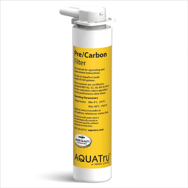 Main image of AquaTru Carafe AT100 2-Stage Pre/Carbon Filter | Reduces Sand, Silt, Sediment, Rust, and Particles | Activated Carbon Reduces Chlorine Taste and Odors