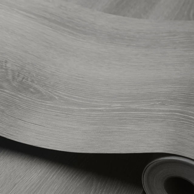 Main image of Wood Grain Peel and Stick Floor Tiles, 11.8" x 118", Soft Gray Oak Soft woodlook finish, Nonslip texture, Easy to cut, Lowmaintenance surface, Good for renters, Works on many surfaces