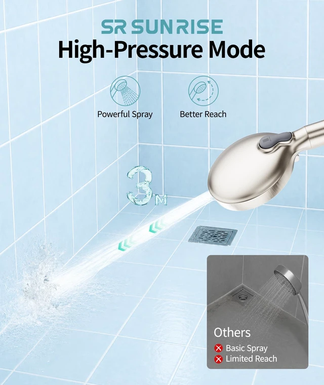 Alt view image 7 of 7 - Filtered Shower Head with Handheld High Pressure 9 Spray Mode Showerhead Detachable Shower Head Water Softener Filters Beads for Hard Water Remove Chlorine 1 Filter 1.8GPM Brushed Nickel