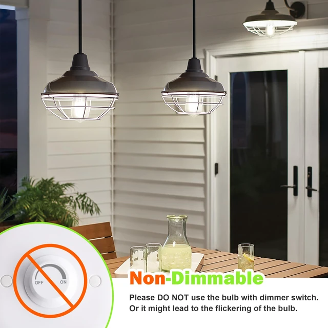 Alt view image 5 of 7 - 4-Pack Vintage Edison Bulbs 60W Equivalent, 850LM 6W LED Light Bulb Neutral White 4000K, ST58 Filament Lighting E26 Base, Non-Dimmable