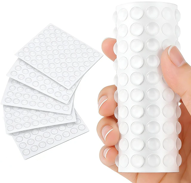 Main image of 500PCS Cabinet Bumpers, Clear Rubber Bumpers Self Adhesive Soft Close Cabinet Door Bumper Dots, Sound Dampening, Cupboard Door Bumpers Pads, Kitchen Drawers, Picture Frames, Furniture