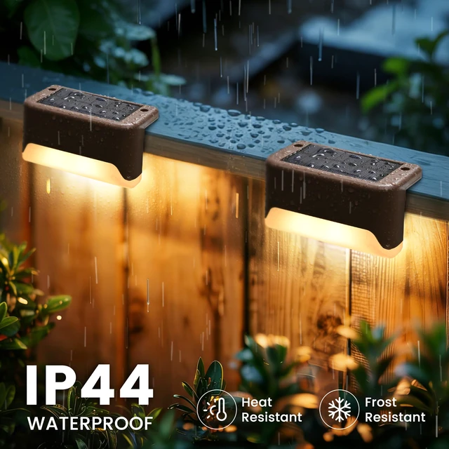 Alt view image 7 of 7 - Solar Deck Lights Outdoor,Fence Lights Waterproof,16 Pack RGB LED Step Light for Outside, Patio, Stair, Garden, Yard, Railing, Front Porch, Balcony Decor