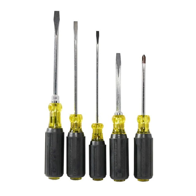 Alt view image 6 of 7 - 85075 Screwdriver Set, Made in USA, Slotted and Phillips Screwdrivers with Cushion-Grip Handles and Tip-Ident, 5-Piece