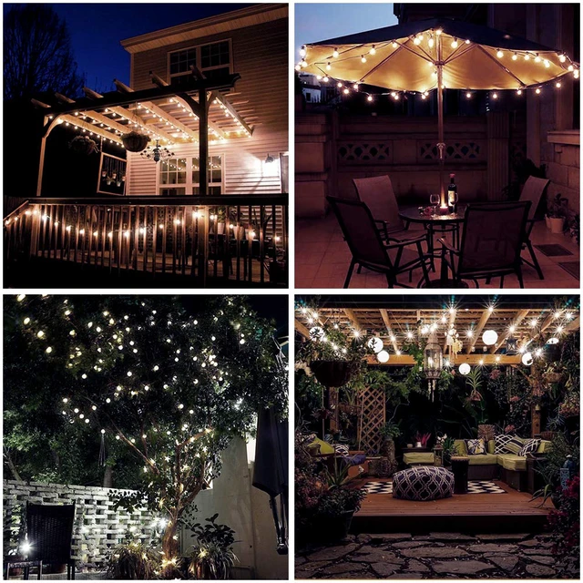 Alt view image 5 of 7 - Cool White Globe String Lights Fairy Light 16ft 50LED & Remote Battery Operated Indoor Outdoor Hanging String Lights Christmas Lights for Home Party Patio Garden Classroom Wedding