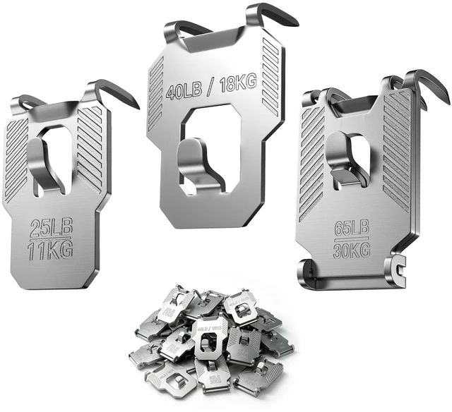 Main image of 25 40 65 LB Picture Hangers Claw for Drywall Heavy Duty No Damage 25 Picture Hanging Hooks Tool Free Sawtooth Wire Ring Kit Wall Hanger for Room Office Mirror Photo Poster Frame Decor