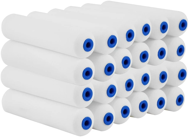 Main image of Foam Paint Roller Covers, 6 Inch Paint Rollers, Pack of 24 High Density Foam Paint Roller Refills, Small Roller Covers, 6 Inch Sponge Mini Refill for Painting Walls, Use with All Paint