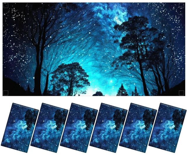 Main image of 6 Pcs Fluorescent Light Covers Ceiling Lights, 48 Magnets,Night Decorative Magnetic Light Filters for Classroom Office Kitchen Decoration