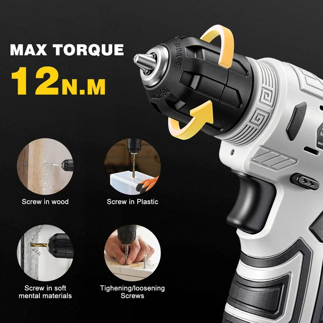 Alt view image 4 of 7 - 157-Piece Tool Set, 8V Cordless Drill Set, Hand Tool Kit for Men and Women Rechargeable Drill Kit with LED Light and Storage Case, Household Hand ToolBox for DIY Improvement, Maintenance and Repairs