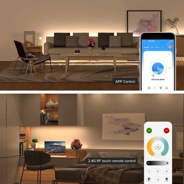 Alt view image 3 of 7 - SP630E Bluetooth Controllers 4 Zones 2.4GHz RF RB2 Remote Kit APP & RF Remote, Supports COB/SMD PWM & SPI CCT Tunable White LED Strip WS2811 etc DC5V/12V/24V, For Smart Home Lighting