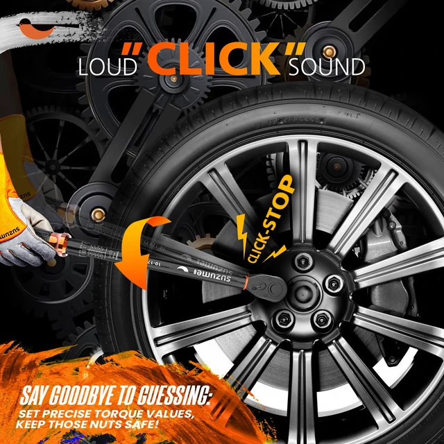 Alt view image 3 of 7 - Torque Wrench 1/2 Drive (10-170 Ft. Lb/ 14-231 N.m) Loud Click ±3% Accuracy 72-tooth Dual-Direction Quick Release Head for Moto Truck Car Tire Maintenance with Storage Case