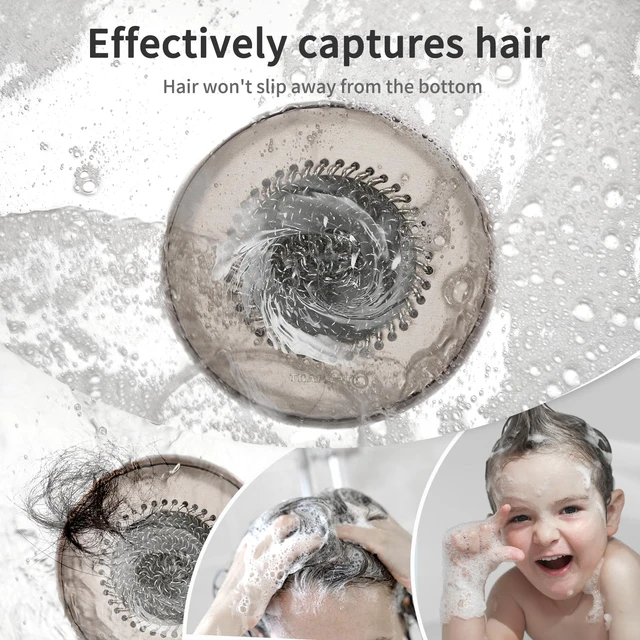 Alt view image 4 of 6 - Reversible Shower Drain Hair Catcher, Prevent Clogging Bathtub Drain Cover, Fast Drainage & Easy Clean Tub Drain Hair Catcher for Regular & Pop-up Drain (Brown)