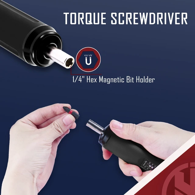 Alt view image 5 of 7 - Torque Screwdriver Wrench Driver Set 10-70 Inch Pounds lbs for Maintenance with T-bar Handle, 40 Hex Bits, 1/4" Socket, Shaft Extension, For Tools, Bike Repairing and Mounting (Black)